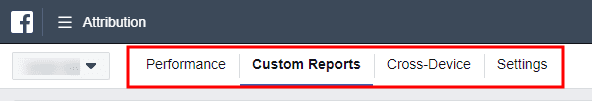 facebook attribution custom reports